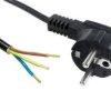 Kabel zasilający 5m z wtykiem 230V z uziemieniem, przekrój 3x1.5 mm2