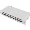 Patch panel 12 port 1U 10 ekranowany kat.5e szary LANBERG PPF5-9012-S