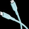 77744 Sync & charging cable, USB-C > USB-C, silicon, 1.5 m, turquoise