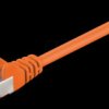 0.25 m Cat.6 PiMF patch cable, orange, RJ45
