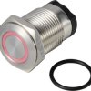 TRU COMPONENTS TC-13224164 Przycisk ONPOW6316F-10ZE/Q/R/12V/S, 16 mm, 36 V DC/AC, 2 A, 1 szt.
