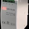 DR-75-24 Switching power supply, DIN mounting, 24 V / 3.2 A / 75 W