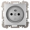 Vestra Gniazdo 2P+Z Bez Ramki Podtynkowe Ip20 Srebrny 3833-16