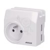 Ładowarka sieciowa 5V DC/2xUSB z gn.2P Orno 7451