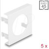 81391 Easy 45 module cover hole Ø 30.2 mm, 5 pieces, white