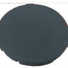 Button plate, round, black, for pushbutton, 216421