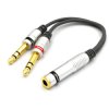 Adapter Rozdzielacz Duży Jack 6,3 Stereo 2x Gniazdo Jack 6.3 Vitalco