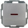 Sentia Łącznik Jednobiegunowy 10A Z Podświetleniem Srebrny Połysk 1423-56