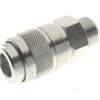 Szybkozłącze powietrza RS PRO G 1/4 męskie rodzaj Żeński Gwintowany Mosiądz niklowany 1/4in