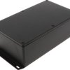 Aluminum die cast enclosure, (L x W x H) 192 x 112 x 61 mm, black (RAL 9005), IP65, 1590WR1FBK