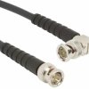 Coaxial cable, BNC plug (straight) to BNC plug (angled), 50 Ω, RG-59, grommet black, 457 mm, 115103-15-18.00