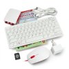 Desktop Kit oficjalny zestaw z obudową oraz klawiaturą i myszką czerwono-białą do Raspberry Pi 4B