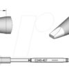 C245407 C245 soldering tip, chisel-shaped, C245407/2.2 x 1.0 mm, straigh
