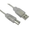 Kabel USB Złącze A USB A Złącze B USB B dł. 1.8m Przewód przedłużający USB USB 2.0 kolor: Bezbarwny