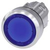 Napęd przycisku 22mm niebieski z podświetleniem z samopowrotem metalowy IP69k SIRIUS ACT 3SU1051-0AB50-0AA0