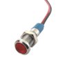 KONTROLKA LED 8MM 12V METALOWA CZERWONA