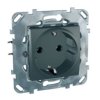 UNICA Gniazdo pojedyncze z uziemieniem schuko grafit MGU50.036.12Z SCHNEIDER ELECTRIC
