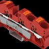 2216-1303 3-wire feed-through terminal, with pusher 16 mm², red