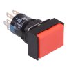 AB6H-M2RC Red 16mm Momentary Rectangle Push Button Switch IP65 DPDT