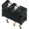 Przełącznik SIP 2-pozycyjny SPST do druku 10 mA przy 5 V DC (impulsowy), 100 mA przy 50 V DC (liniowy) -30 →