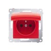 SIMON 54 Pokrywa gniazda do wersji IP44 z przesłonami czerwona DGZ1BUZP/22 KONTAKT SIMON