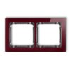 Deco Ramka Podwójna - Efekt Szkła (Ramka: Bordowa Spód: Grafitowy) Bordowy...