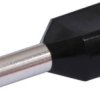 Insulated twin wire end ferrule, 1.5 mm², 8 mm long, black, 22C436