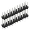 Pin header, 30 pole, pitch 2.54 mm, straight, black, SL614730Z