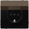 Merten Gniazdo pojedyncze z/u SCHUKO IP44 D-Life mocca metali MTN2314-6052