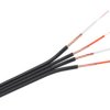 Kabel 4x RCA czarny KAB0202 do sygnałów audio i wideo na metry