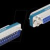 66549 HF/EMI noise filter, D-Sub 25 pin male / female, low pass