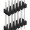 Pin header, 12 pole, pitch 2.54 mm, straight, black, 10057303