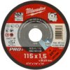 Tarcza Tnąca Do Metalu Płaska 115X1,5Mm Pro+ Milwaukee