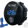 Woltomierz LED 5-48VDC;niebieski; ON/OFF;dotykowy;29mm;procentowy;