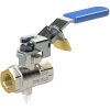 Ball valve, L 45 mm, 14 bar, brass, nickel-plated, for pipe systems, 103150