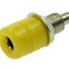 Gniazdo bananowe; 4mm; 24.247.3; żółty; lutowany; 22m; 24A; 60V; mosiądz niklowany; ABS; Amass; RoHS; 2.109.Y