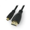 Przewód microHDMI - HDMI v1.4 Natec Extreme Media czarny - 1,8m