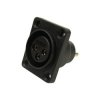 Cliff CP30070 XLR Sleeve Socket 3-Pin Black, 1 pc
