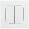 Przycisk Asfora podwójny zaciski śrubowe biały z ramką EPH1100321