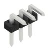 Pin header, 3 pole, pitch 2 mm, angled, black, 10062612