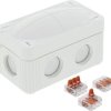 Skrzynka przyłączeniowa Wiska COMBI 206 LG / 3xWAGO 221-413, IP66/IP67, (D x S x W) 85 x 49 x 51 mm, szary, 10 szt.