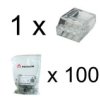 Złączka Do Puszek Instalacyjnych 2X0.5-2.5 Mm2 Vde Dgn 1 Sztuka 100 Sztuk,...