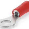 Insulated ring cable lug, 0.3-1.31 mm², AWG 22 to 16, 5 mm, M5, red, 151730