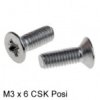 M3 x 6mm CSK Posi s/steel machine screw (25 pack)