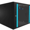 Szafa Rack Montowana Na Ścianie Extralink Lite 9U 530X400 Czarna Z Półką