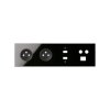 Panel 4-krotny Simon 100: 2 gniazda, HDMI, USB, TV/SAT, RJ45, czarny