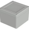 ABS enclosure, (L x W x H) 104.8 x 104.8 x 74.7 mm, light gray (RAL 7035), IP66, 07511118