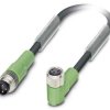 Kabel do czujników/elementów wykonawczych Phoenix Contact SAC-3P-M 8MS/1,0-PUR/M 8FR 1696581, złącze żeńskie M8, kątowe,