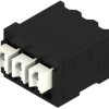 PCB terminal, 3 pole, pitch 3.5 mm, AWG 28-14, 12 A, spring-clamp connection, black, 1870530000