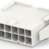 Plug housing, 12 pole, pitch 4.2 mm, straight, white, 1-1969605-2